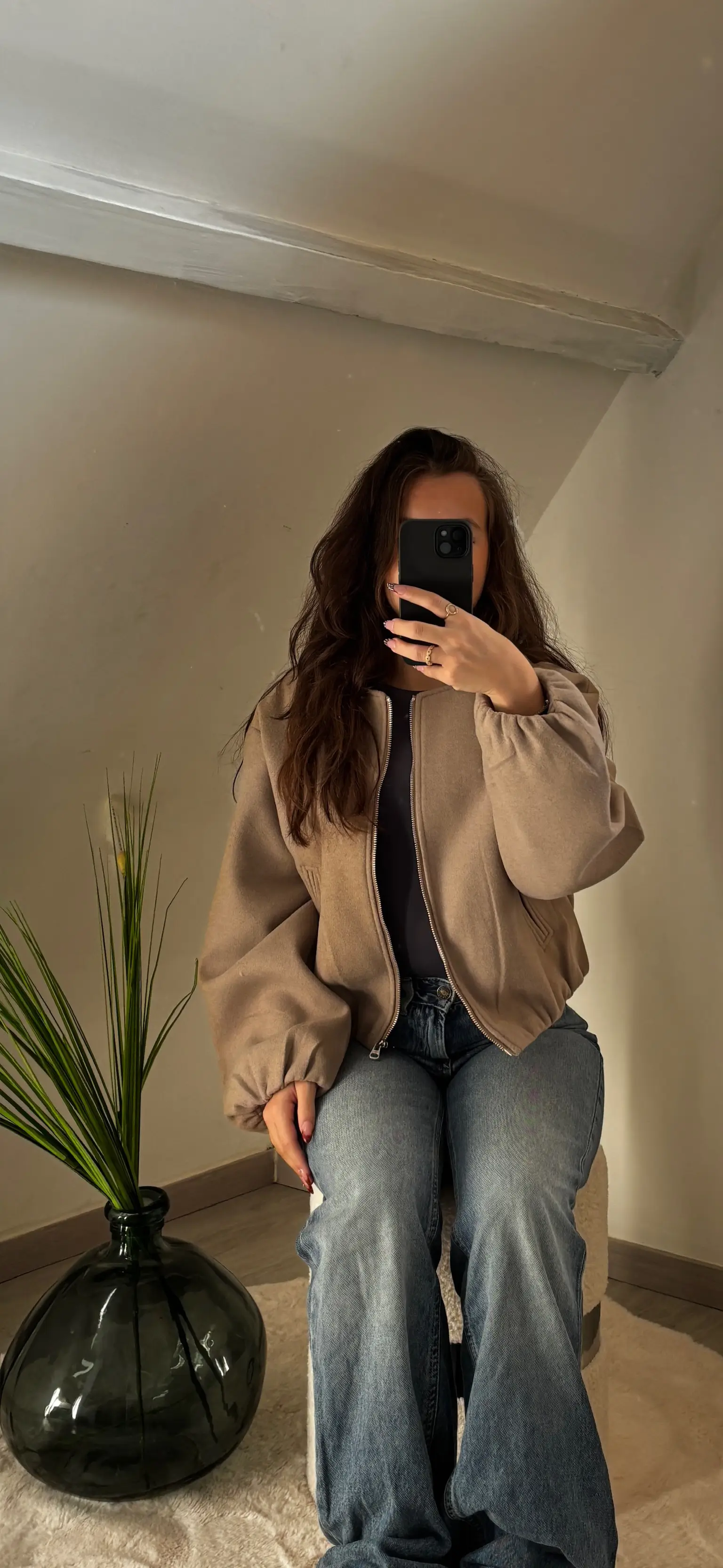 Veste Cocoon Beige Intemporelle