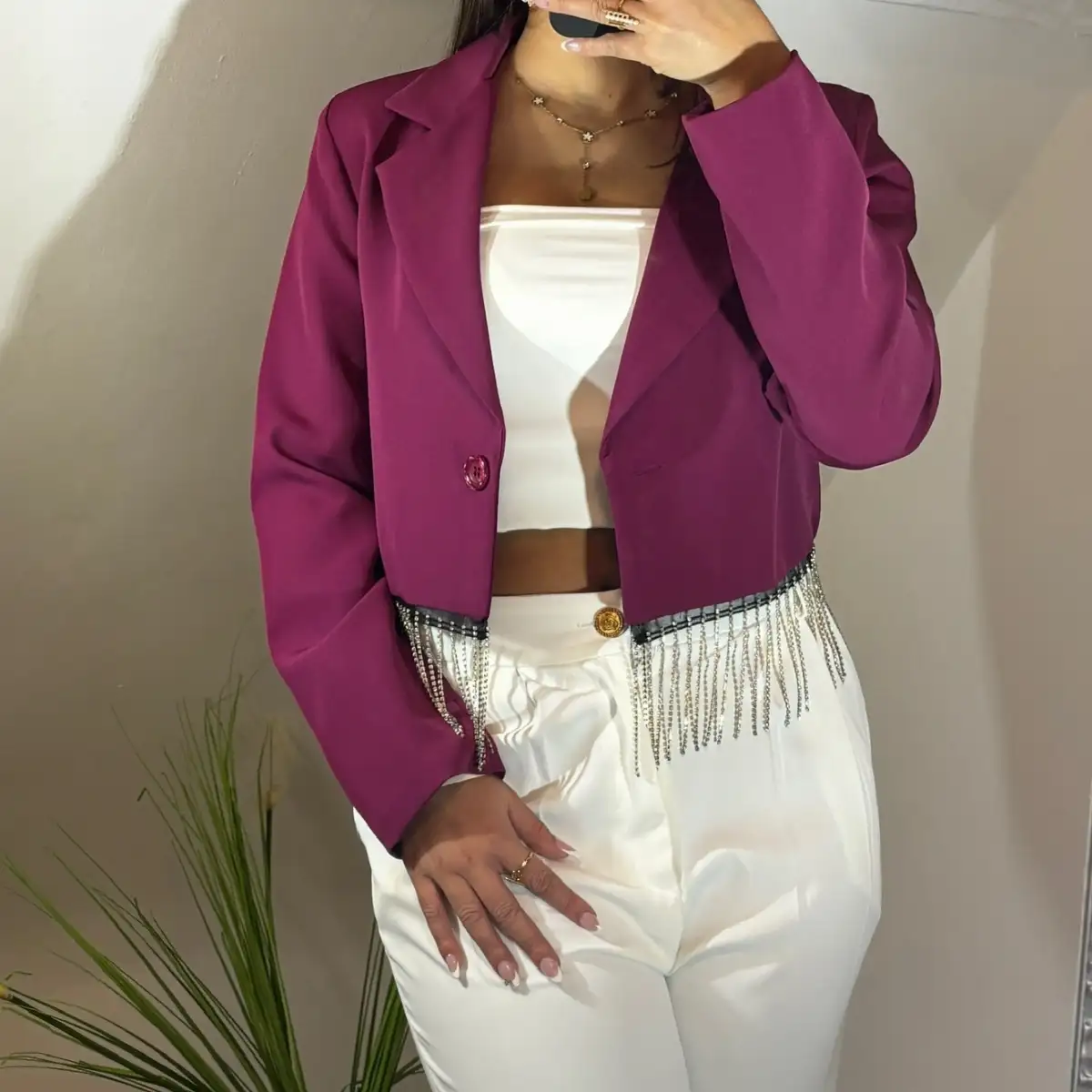 Blazer rose fuchsia